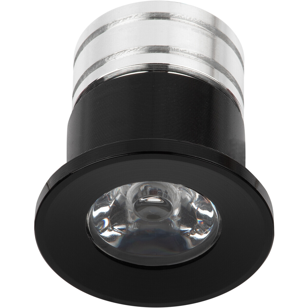 Velvalux LED Veranda Spot Verlichting - 3W - Natuurlijk Wit 4000K - Inbouw - Dimbaar - Rond - Mat Zwart - Aluminium - Ø31mm