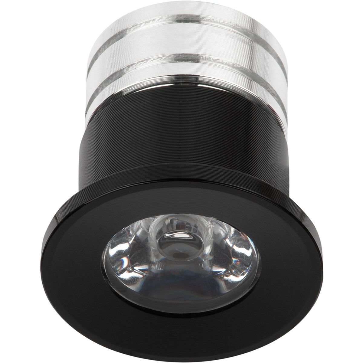 Velvalux LED Veranda Spot Verlichting - 3W - Natuurlijk Wit 4000K - Inbouw - Dimbaar - Rond - Mat Zwart - Ø31mm