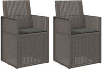 vidaXL Tuinstoelen - 2 stuks - Lichtgrijs en antracietkleurig - PP