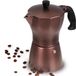 Espressoset van gegoten aluminium met een transparant deksel en een geïsoleerde handgreep