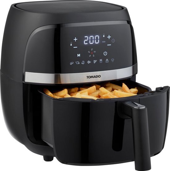 Tomado TAF3202B - Airfryer - Heteluchtfriteuse - 3,2 liter inhoud - Digitaal display - 500 gr friet - Zwart