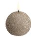 Uyuni Lighting Bougie LED RONDE, crème, Ø 7 cm, paillettes