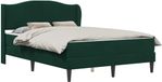 vidaXL Bedframe met hoofdeinde Donkergroen 140 x 190 cm Fluweel