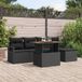 Maison Exclusive - Ensemble de jardin 6 places, noir, en polyrotin