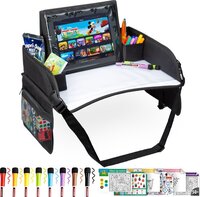 RX Goods Premium Reistafel met Tekentafel & Tablethouder - Auto Organizer - Grijs