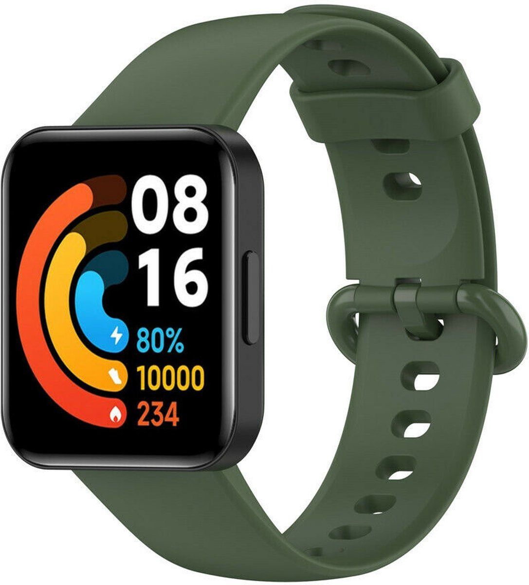 Strap-it Redmi Watch 2 - Lite siliconen bandje - groen