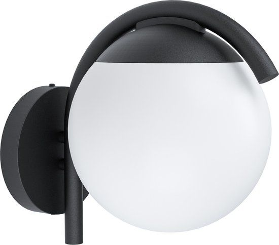 EGLO Prata Vecchia Outdoor Wall Lamp - E27 - Black/White - 26cm