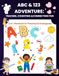 ABC & 123 Adventure: Tracing, Counting & Connecting Fun: 3‑in‑1 Workbook for Preschool & Kindergarten