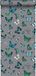 Esta Home behang vlinders zilver en turquoise - 138510 - 53 cm x 10,05 m