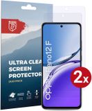 Rosso Screen Protector Geschikt voor Oppo Reno 12 F | Ultra Clear Duo Pack | TPU Folie | Case Friendly Beschermfolie | 2 Stuks