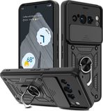 Techsuit Hoesje geschikt voor Google Pixel 8 Pro - Camshield Back Cover - Zwart