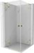 Mexen Lunar L Duo porte battante cabine de douche 90 x 90 cm, transparent, or