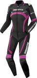 Bogotto Misano Dames Zwart Fuchsia 2-Delig Motorpak - Racepak