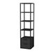 WELL HOME Boekenkast, 100% melaminecoating, zwart/antraciet