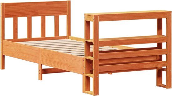 vidaXL Bedframe Massief Grenenhout Wasbruin 75x190 cm