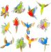 Sans marque Oiseaux tropicaux alvéolaires 12 pièces