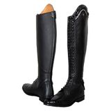 Imperial Riding IRH Olania Dressage Bottes d'équitation en cuir avec lacets et fermeture éclair, Noir Croco, 41 EU