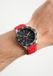 Nautica Nct Leeway Montre à quartz analogique Boîtier noir et rouge en 100% acier inoxydable et bracelet en 100% silicone 45 NAPLWF604