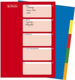 Herlitz Kleurenregister, Blanco, A4, 11 Ringen, Kunststof, 5 Kleuren, 10 Stuks