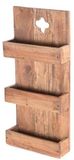 Étagère murale en bois 65 cm acajou et teck