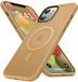 Selected by GSMpunt.nl Hoesje Geschikt voor Apple iPhone 12 / 12 Pro - Compatibel met MagSafe - Matte Beschermhoes - Back Cover met Magneet - Geschikt voor Draadloos Opladen met Magnetische Ring - Oranje