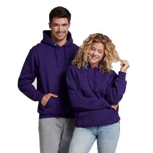 Russell Athletic Dri-Power Heren Hoodie - Fleece - Paars - XL