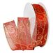 Morex Ribbon Lint, Rood/Goud, 1,5 "x 50 Yd