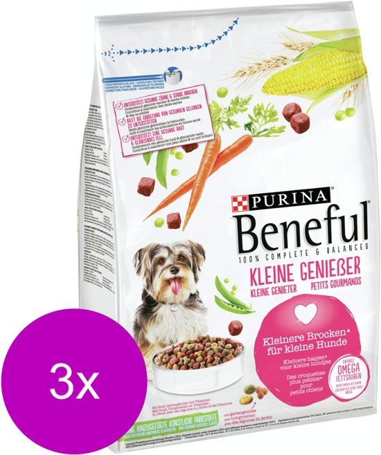 BENEFUL Kleine Genieter Rund&Groente - Hondenvoer - 3 x 2.8 kg