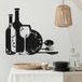 Autocollant mural cuisine - 137x152 cm - Noir