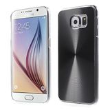 LD Case A000001 beschermhoes voor Samsung Galaxy S6 G920, metaal-look, zwart