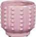Mica Decorations Bloempot Boaz - gebobbeld - roze - 11 x 13 cm