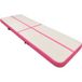Tapis de gymnastique gonflable avec pompe 300x100x15cm PVC rose