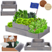 Modo24 ZP09 Carré Potager Surélevé En Escalier Modulable, Bois De Pin, Herbes/légumes, Jardin/terrasse/balcon, 18x60x30 Cm, Gris