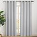 NICETOWN Thermische raamgordijnen, ondoorzichtig, met ogen, blokkeert licht, uv-bescherming, voor decoratie van huis, slaapkamer, 140 cm breed x 200 cm, hoogte, lichtgrijs, 2 stuks