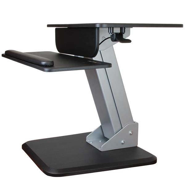 StarTech.com Zit sta bureau ergonomische werkplek - Zwart, Zilver