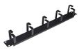 Connetto kabelgeleiding voor kasten 19 inch 1 eenheid 5 ringen zwart metaal