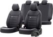 Otom Stoelhoezenset Premium Leer/textiel Zwart 11-delig