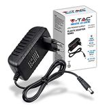 V-TAC Voeding 12 V 42 W 3,5 A voor camera's, ledstrips, modem, 12 V plug & play met stekker voor schermen en elektronische apparaten - ingang AC 100-240 V 50/60 Hz, zwart