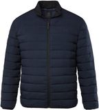 JP 1880 - Heren - Doorgestikte jas technodaune opstaande kraag - Donkermarine - Maat 3XL