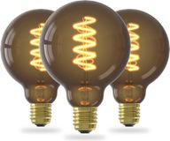 Calex Spiraal Filament LED Lamp - Set van 3 stuks - G95 - E27 - Warm Wit Licht - Dimbaar