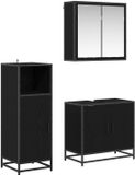 vidaXL Badkamermeubel Set Zwart Eiken 60 x 33 x 60 cm