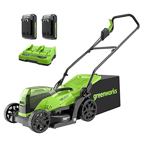 Greenworks GD24X2LM36K2 - Accu grasmaaier - 36cm - 2x24V - incl. 2x2Ah accu en oplader