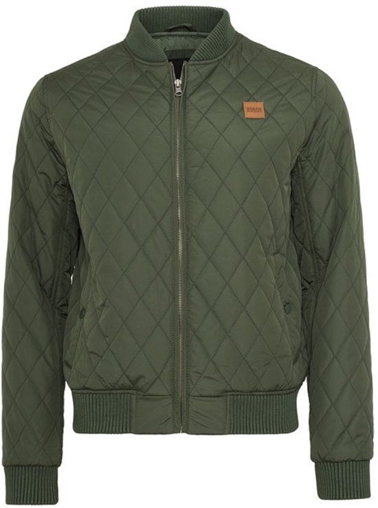 Urban Classics Diamond Quilt Nylon Jacket olive