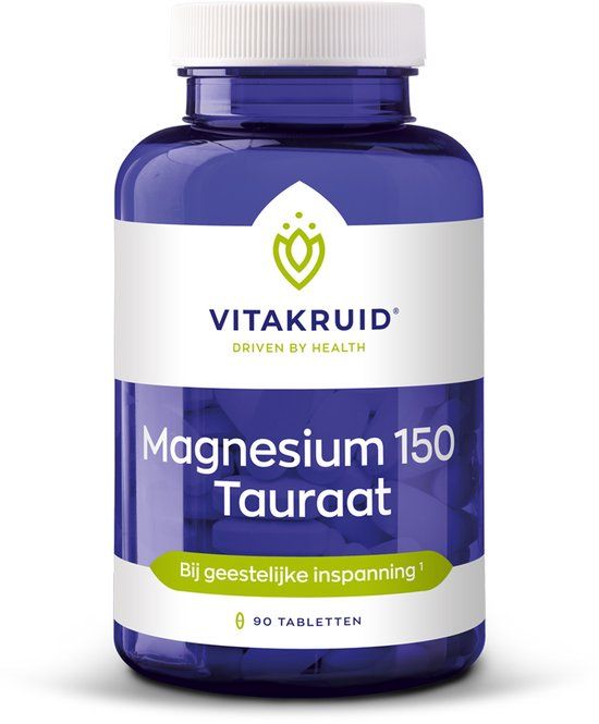 Vitakruid Magnesium 150 Tauraat - 90 tabletten