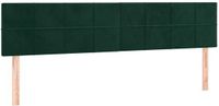 vidaXL Hoofdbord 200x5x78/88 cm fluweel donkergroen