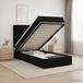 vidaXL Ottoman bed met matras met hoofdeinde Zwart 90 x 190 cm Fluweel