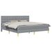 vidaXL Bedframe met matras met hoofdeinde Lichtgrijs 200 x 200 cm Stof
