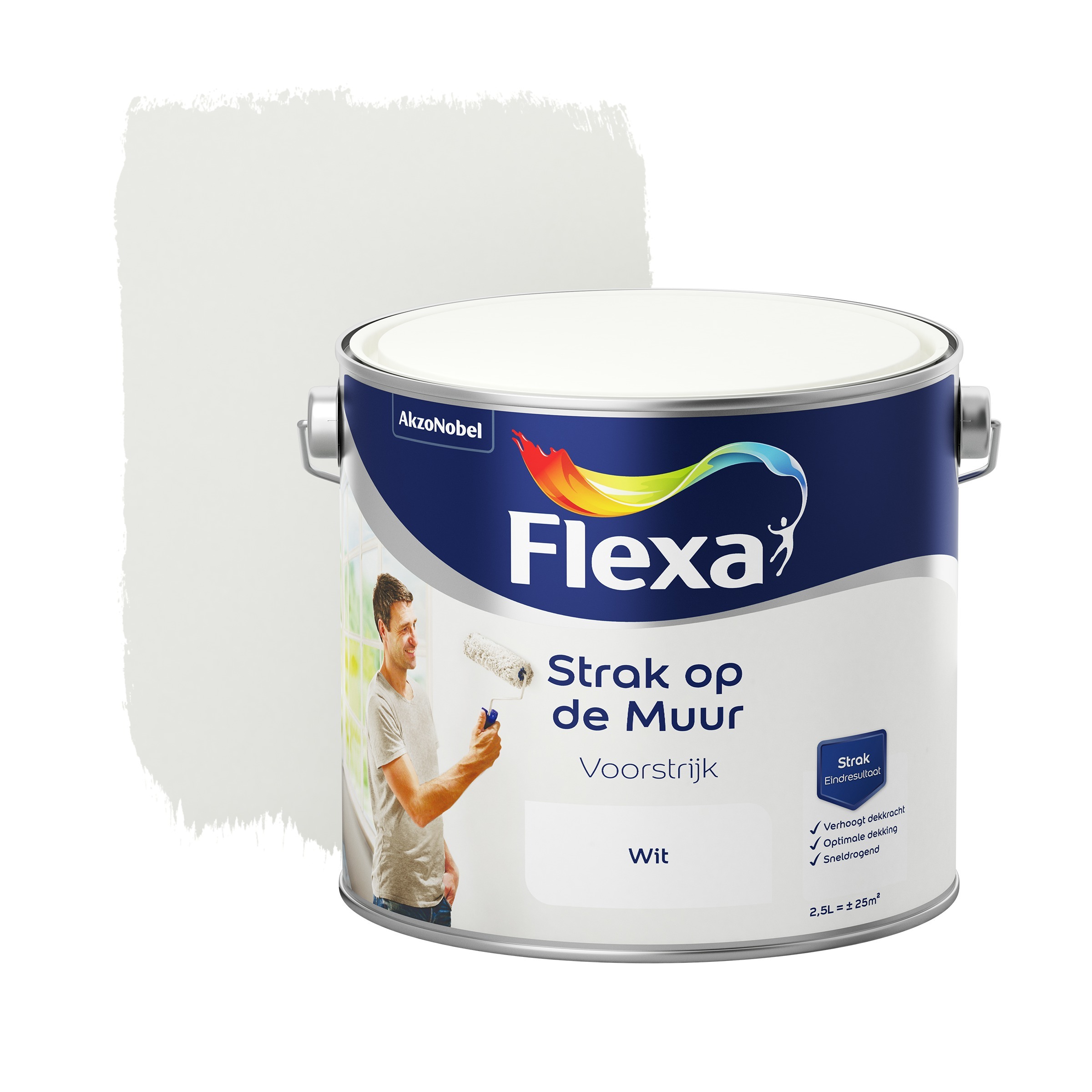 FLEXA Voorstrijk - Watergedragen - wit - 2,5 liter