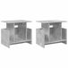 vidaXL Meuble TV 2 pcs Gris Béton Bois d'ingénierie
