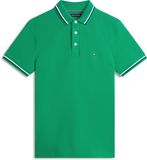 Tommy Hilfiger Polo Homme Coton Élasthanne Manches Courtes Col Polo Boutons Décontracté Vert M